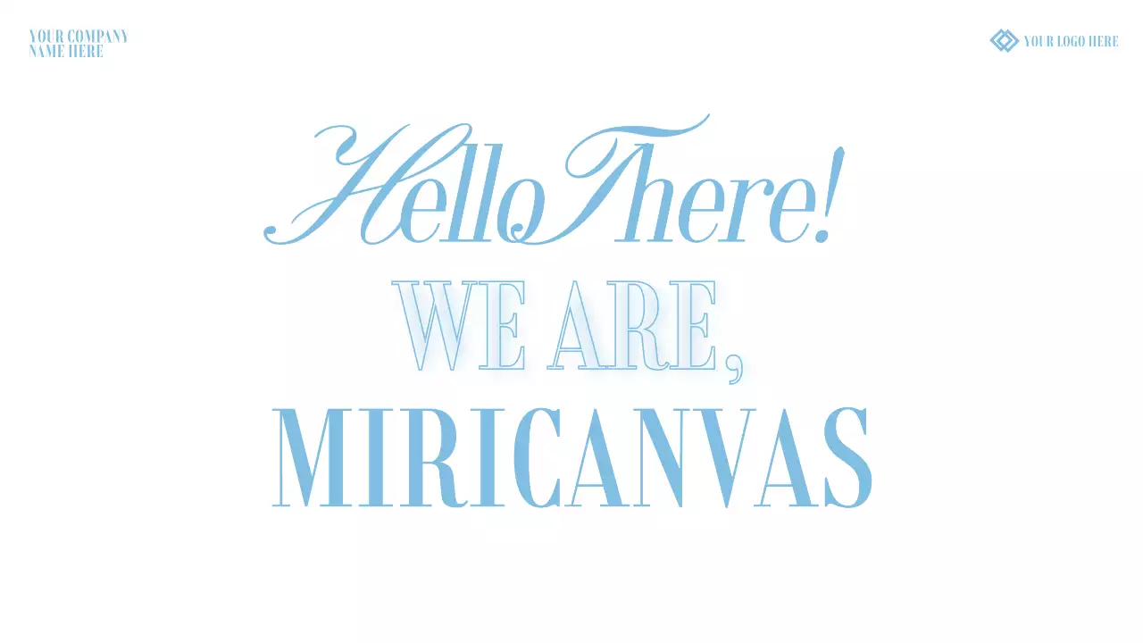 하늘색과 흰색의 기본적인 브랜드 회사소개서