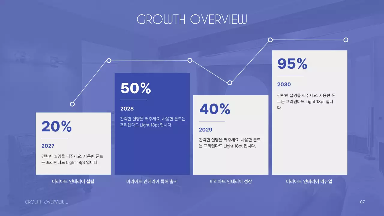 보라색과 남색의 회사소개서 프레젠테이션