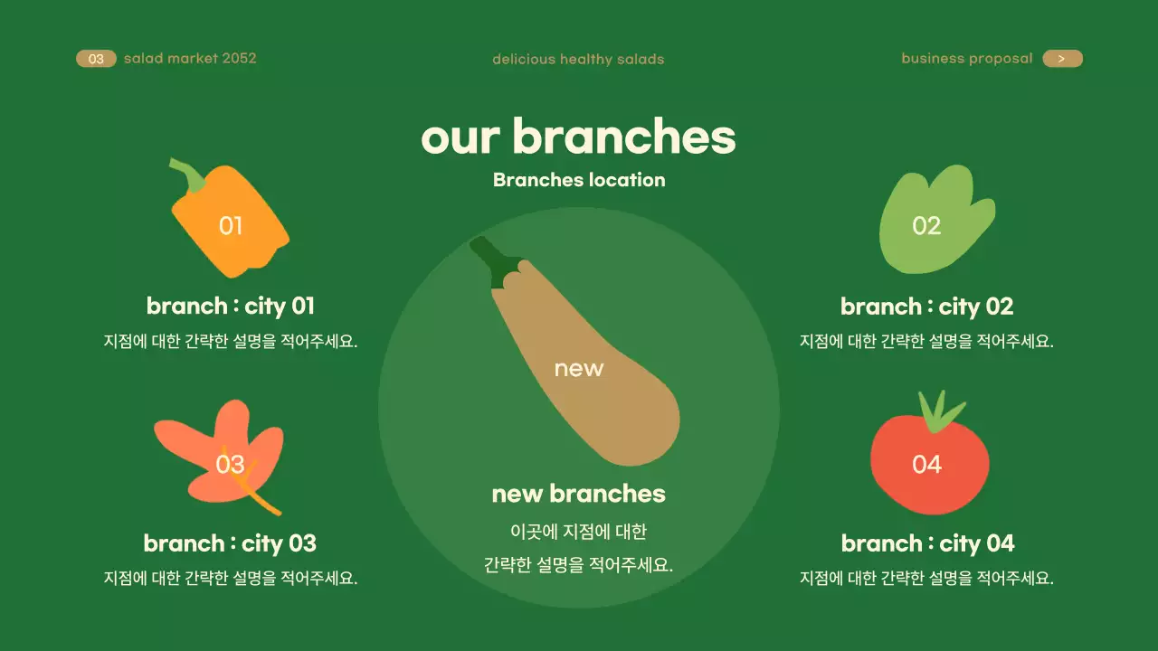 베이지톤의 샐러드 브랜드 지점 계약 안내서