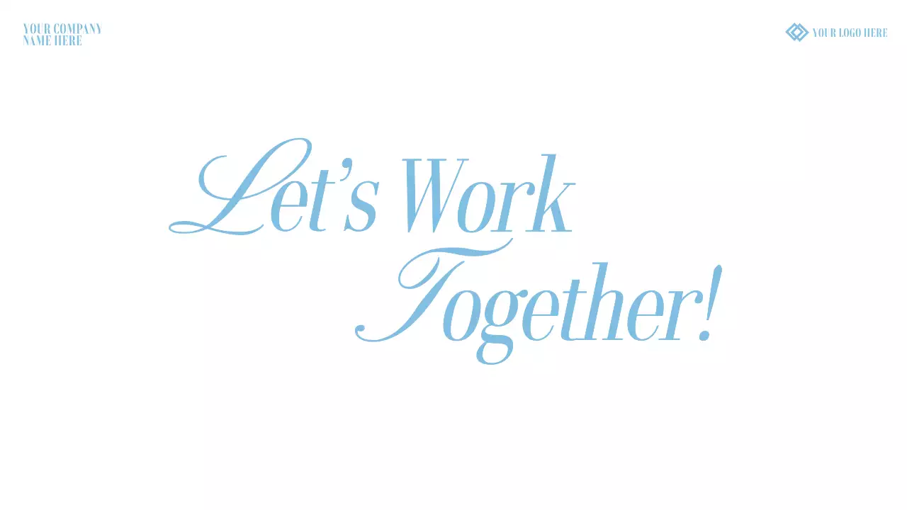 하늘색과 흰색의 기본적인 브랜드 회사소개서