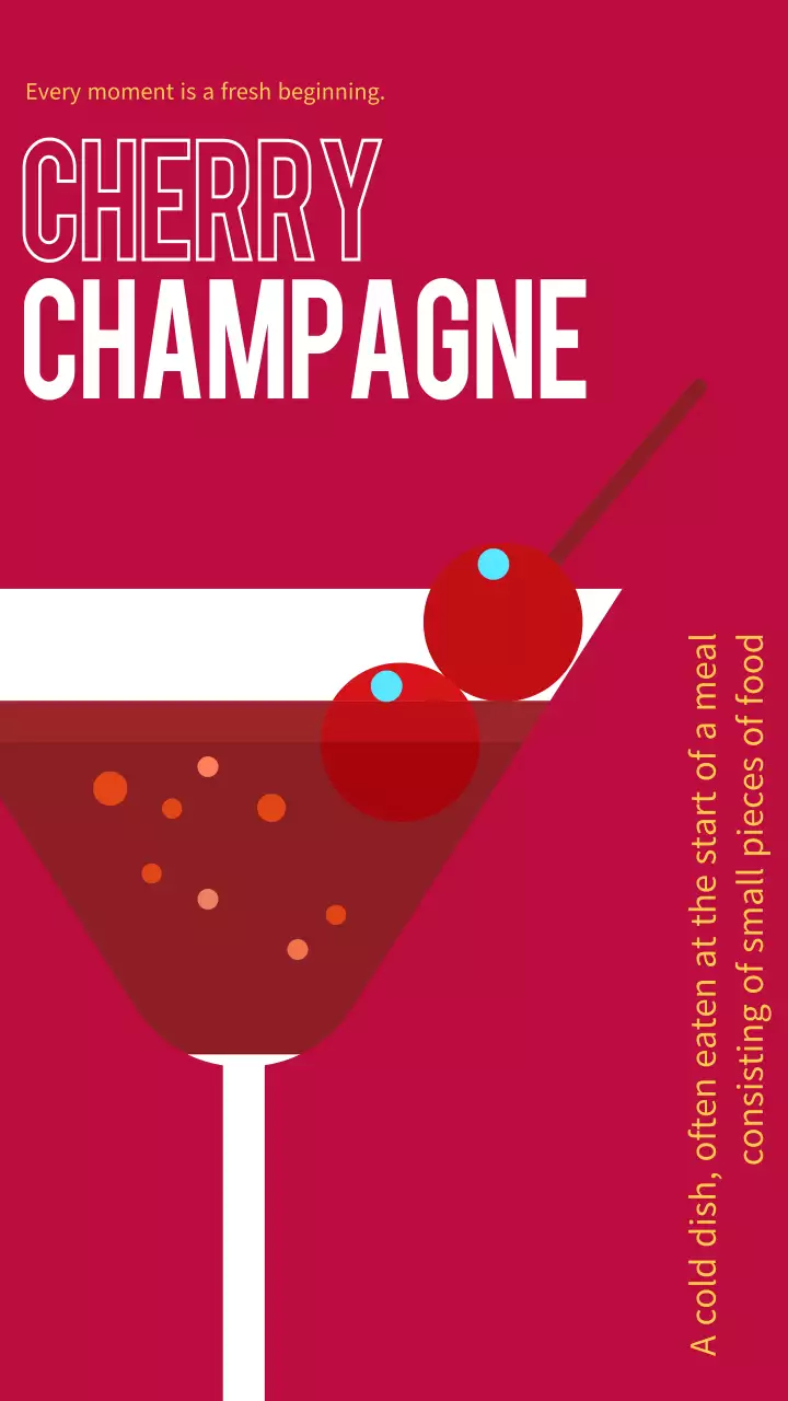 핑크색 쉐리 샴페이 소개 포스터 애니메이션 테스트