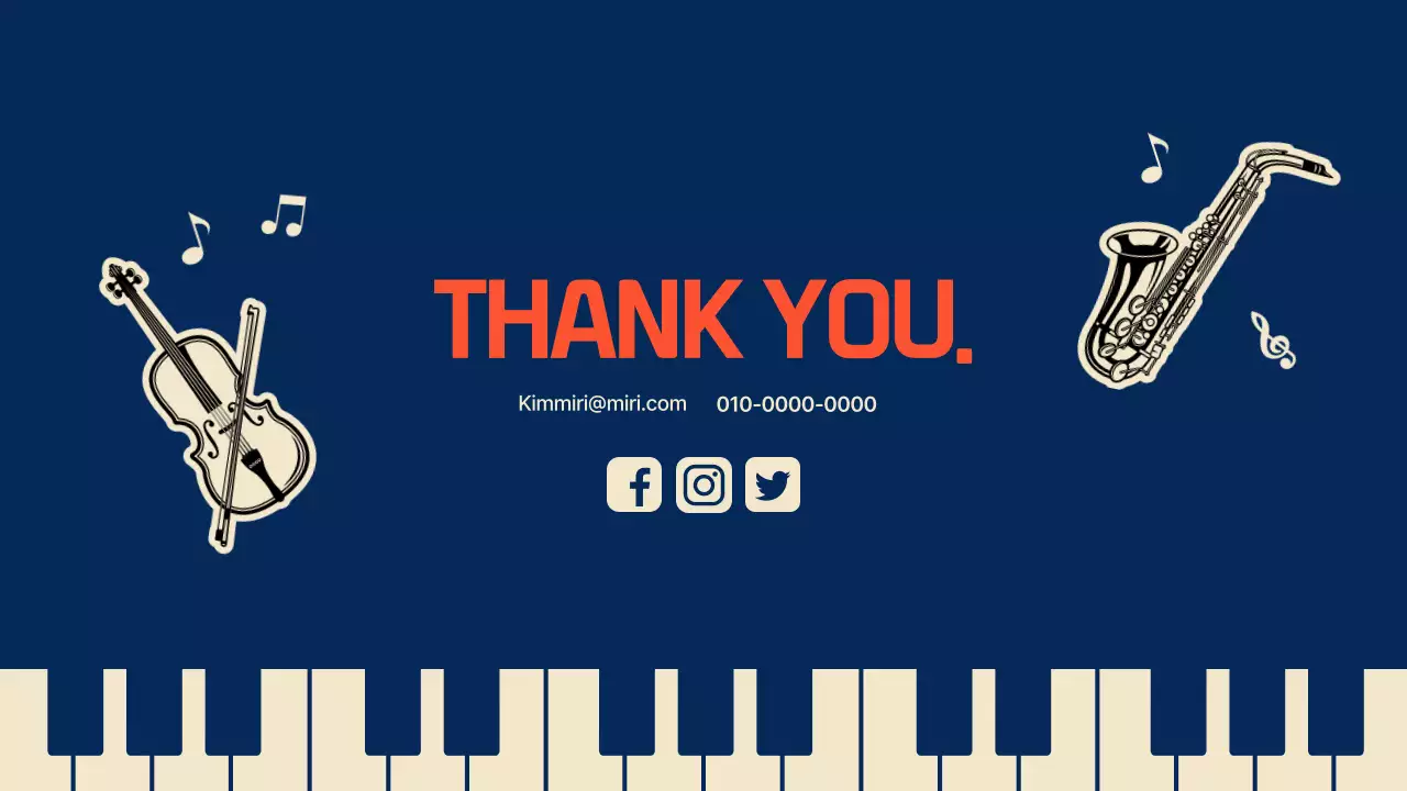 네이비 색상의 피아노 테마 작곡가 포트폴리오