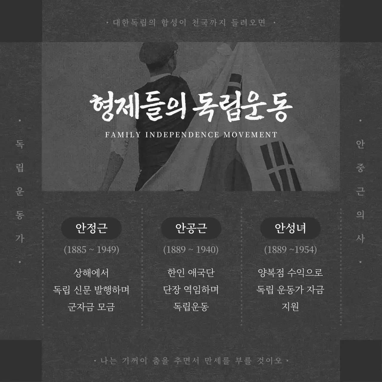 흰색과 검은색의 독립운동가 안중근