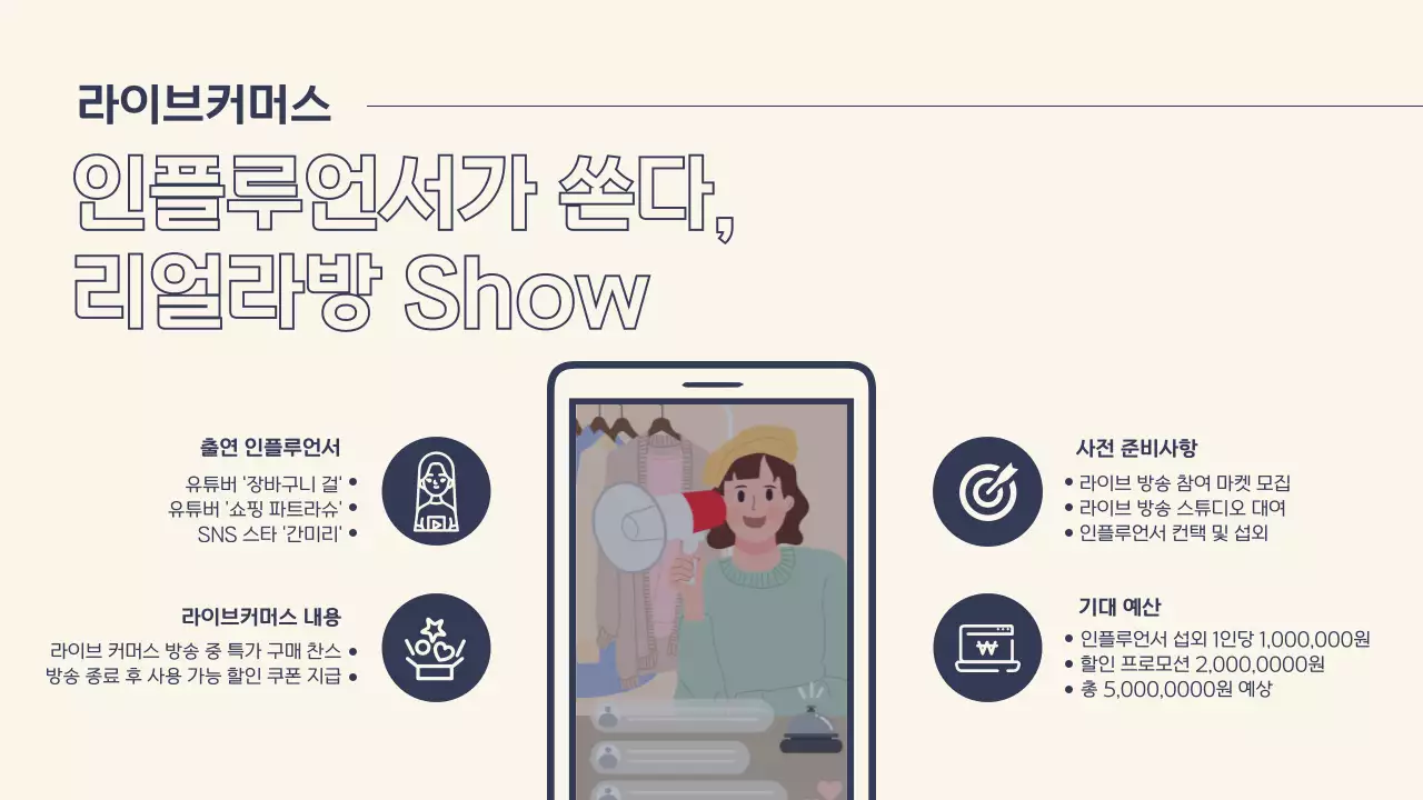 남색과 베이지색의 모던한 쇼핑몰 블랙프라이데이 이벤트 기획서