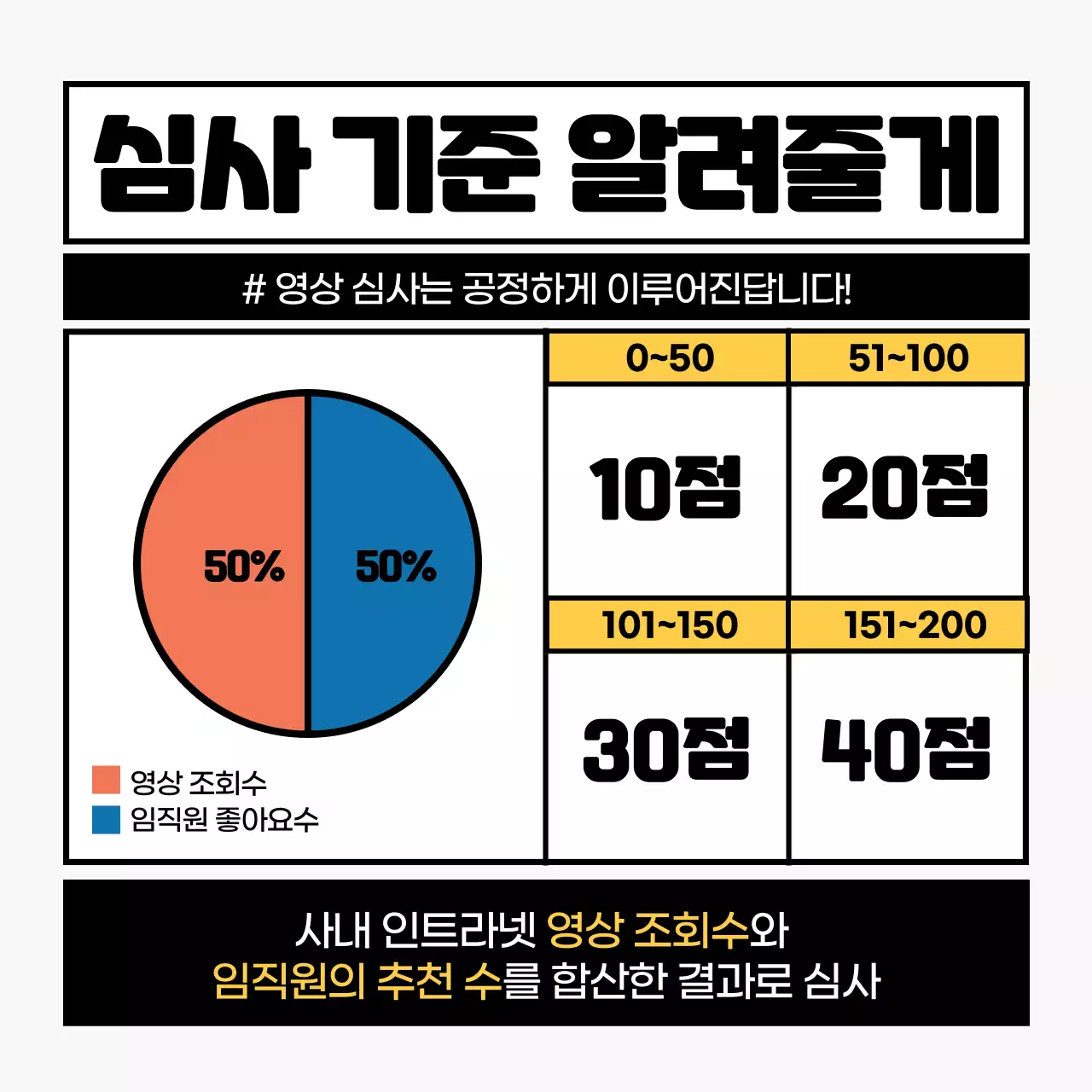 블랙 포인트 프레임 컨셉의 사내 공모전