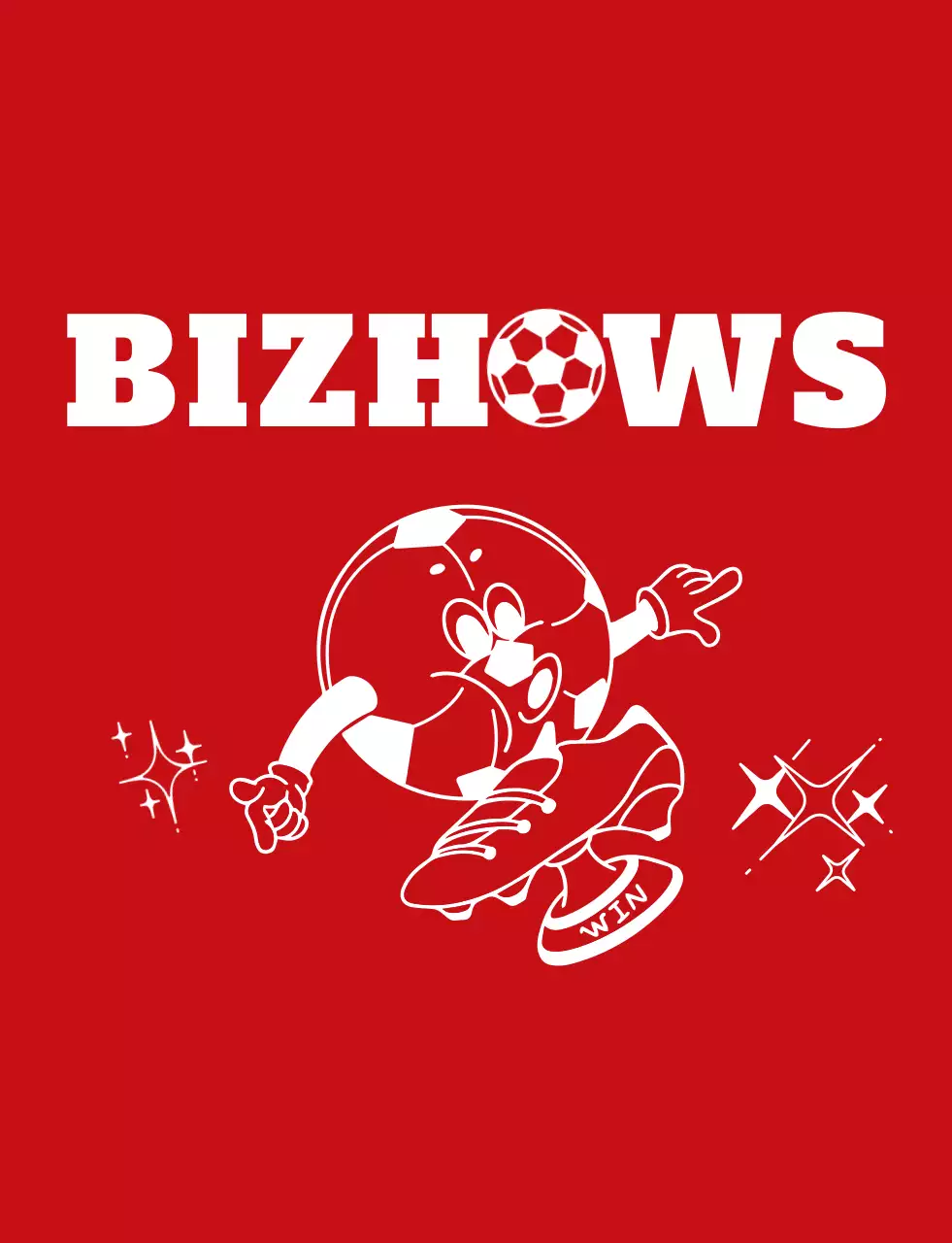 빨간색과 하얀색의 코믹스러운 축구공 캐릭터 일러스트 스타일 축구 스포츠 동호회 