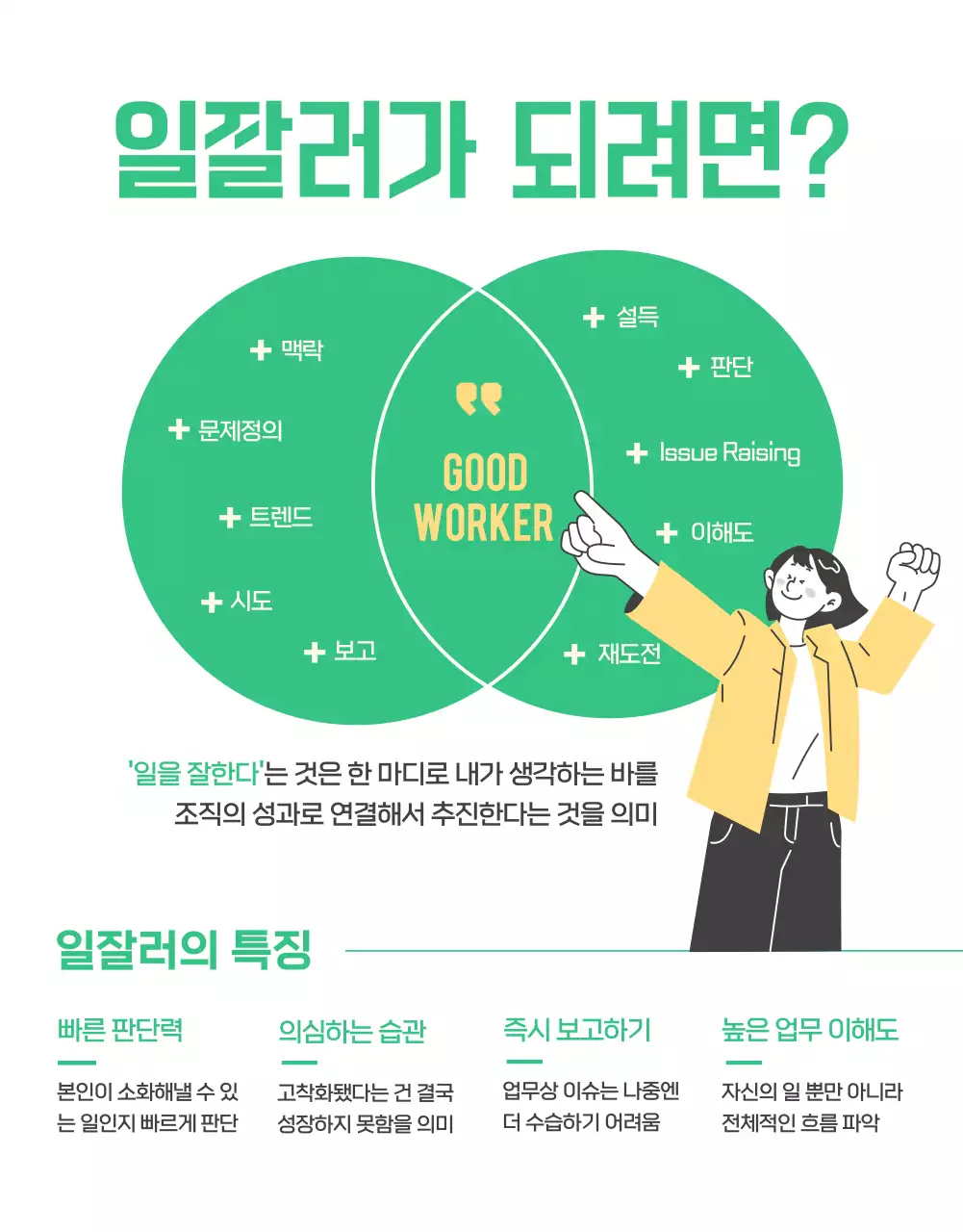 노란색과 초록색의 일잘러 프로그램 모집
