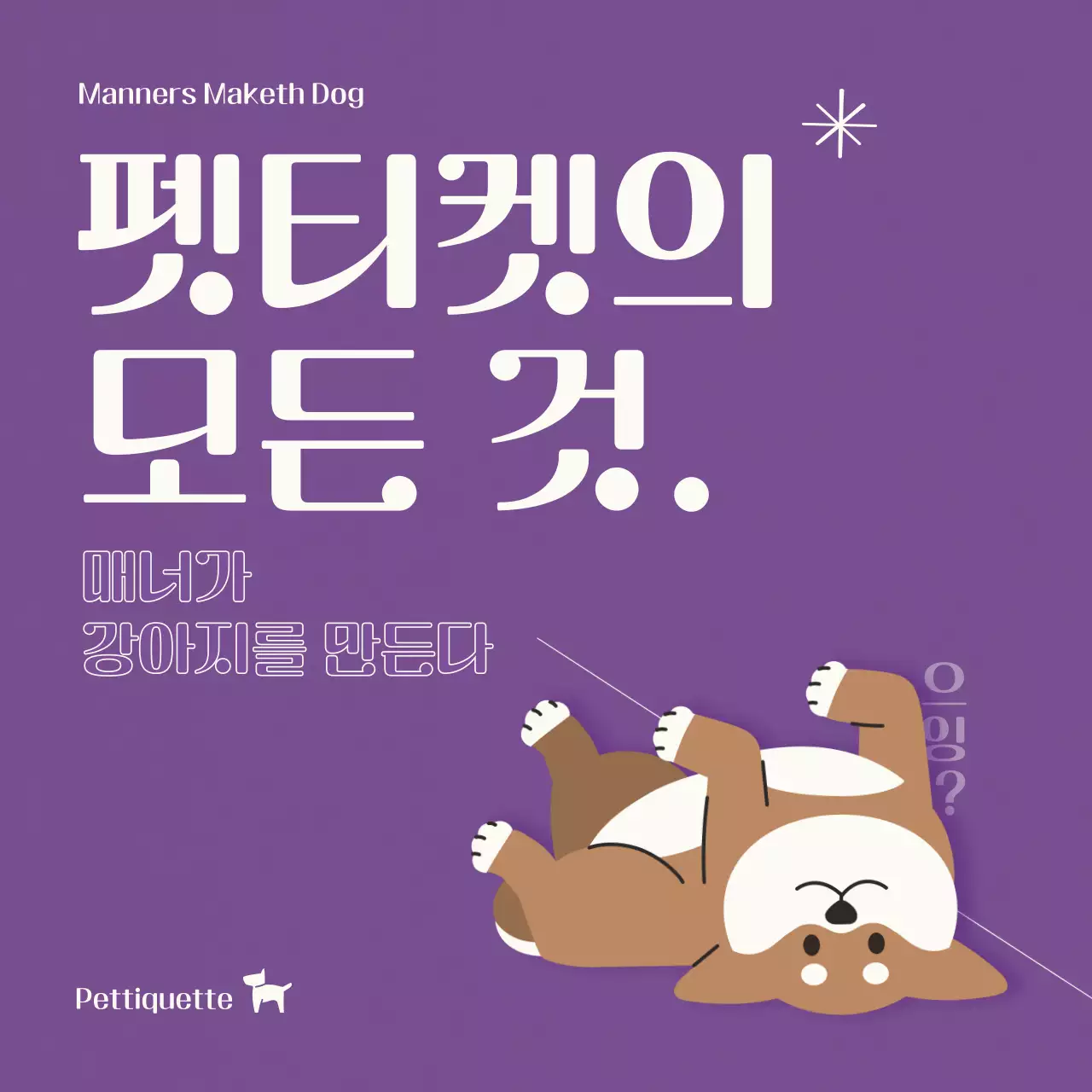 보라색의 심플한 애견 펫티켓 정보 안내서