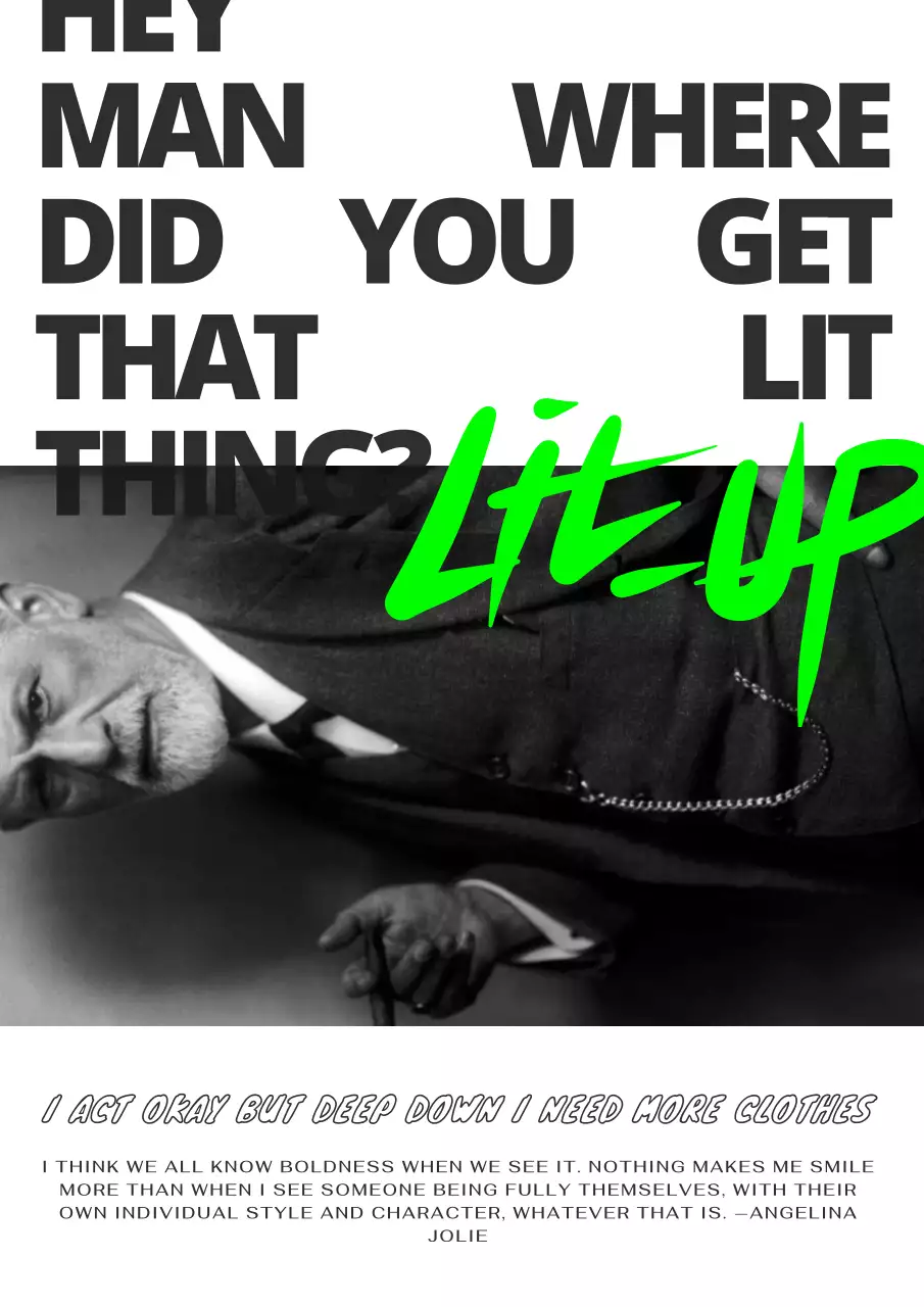 흑백과 네온색의 빈티지 인테리어용 포스터