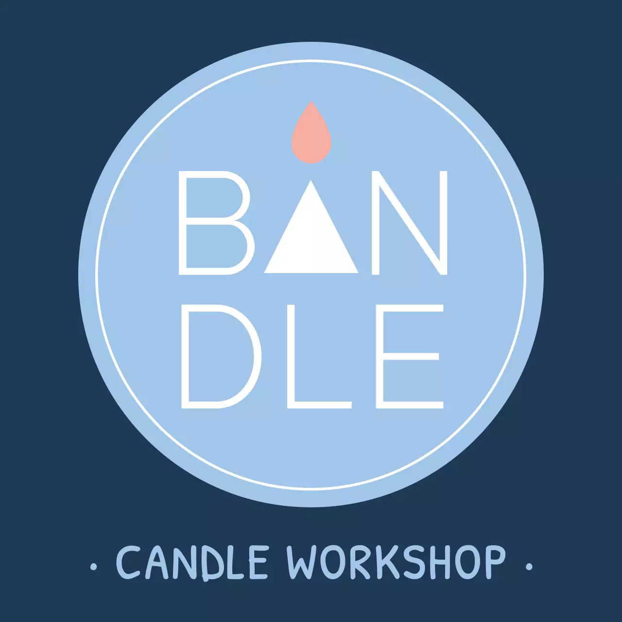 하늘색과 하얀색의 심플모던 텍스트 로고 스타일 양초샵 직원용 및 체험용 