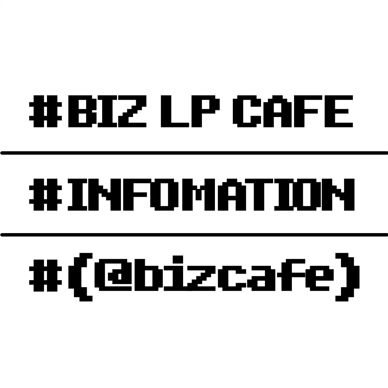 검정색의 심플하고 힙한 텍스트 문구 스타일 카페