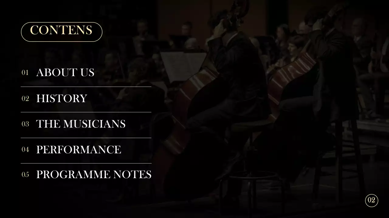 블랙의 심플한 음악회 연주 단체 포트폴리오