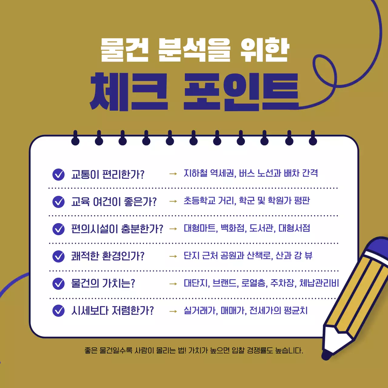 파랑과 골드의 미니멀한 부동산 경매 투자 정보 안내서