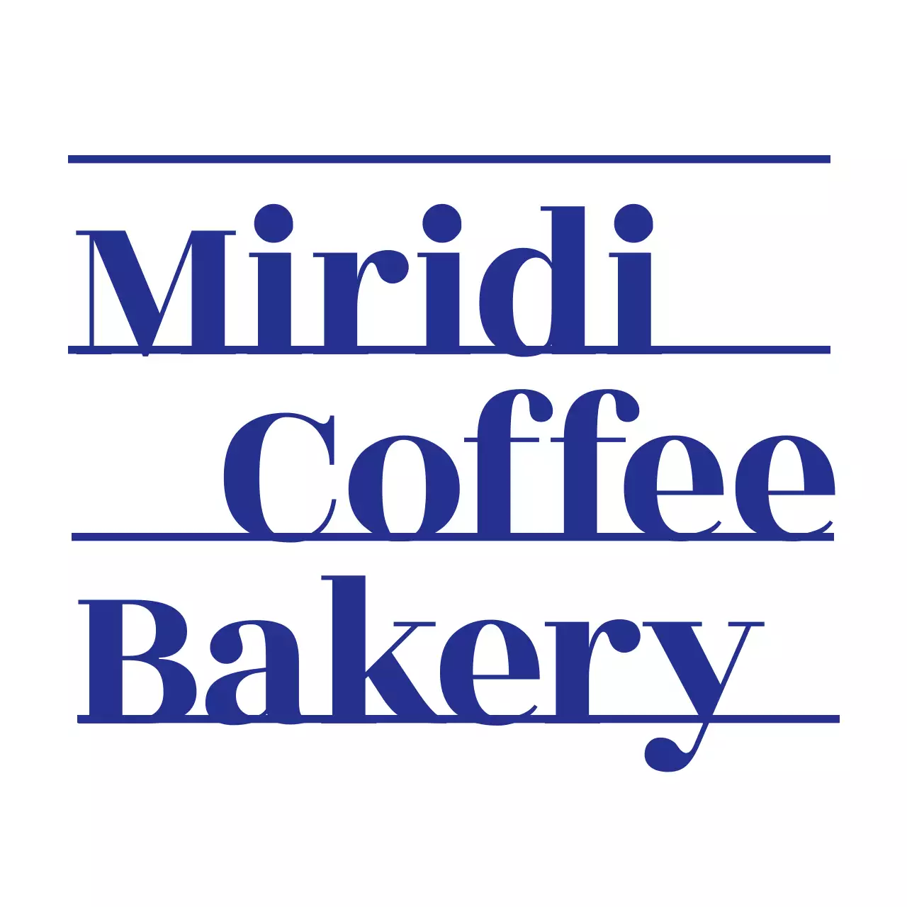 남색의 감성적이고 심플한 선 레이아웃 스타일 베이커리 카페  