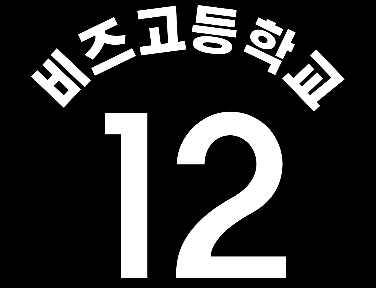 검정색과 흰색의 심플하고 깔끔한 고등학교 체육대회 팀 구분용 조끼