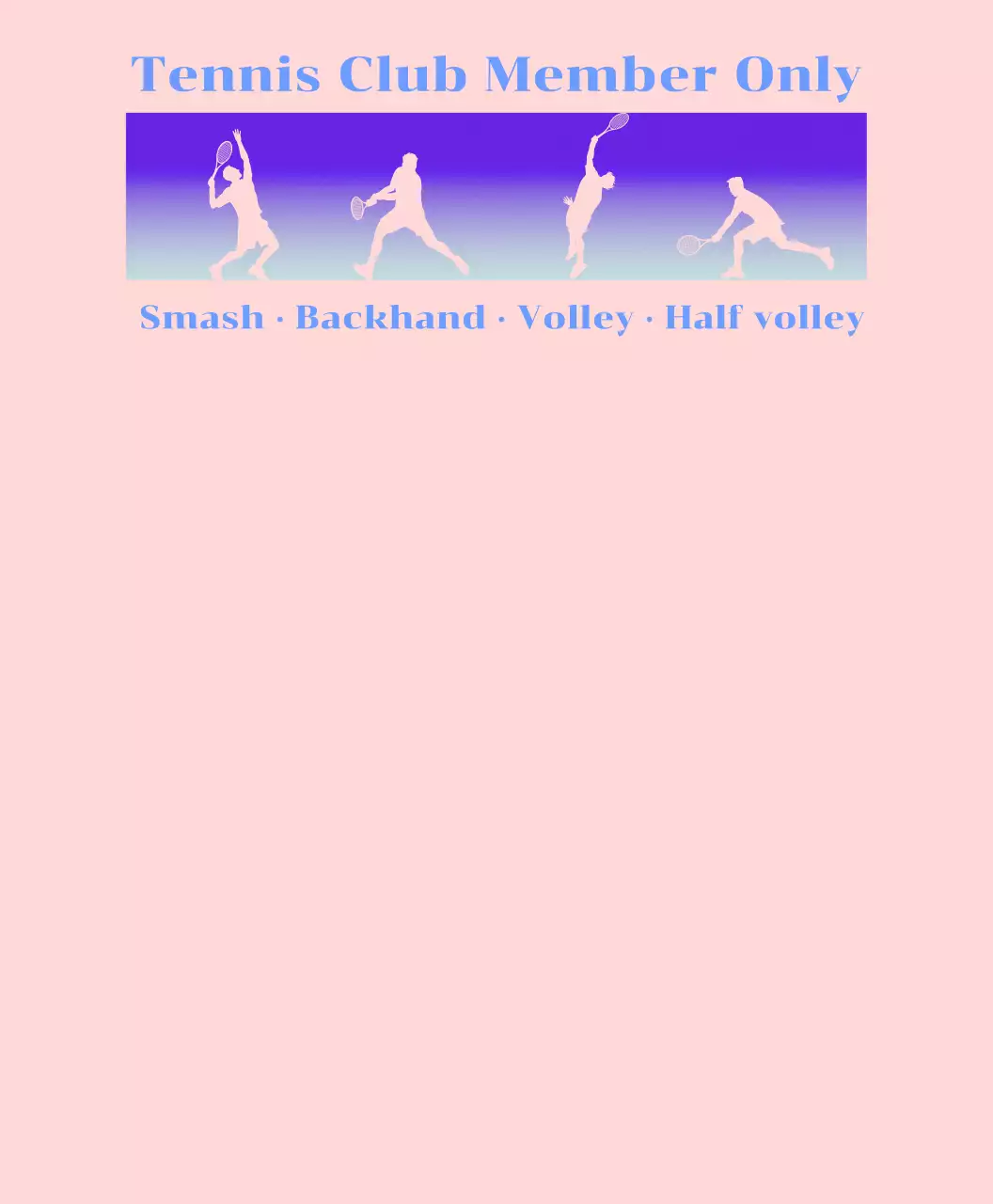 그라데이션과 테니스 동작 컨셉의 테니스 동호회