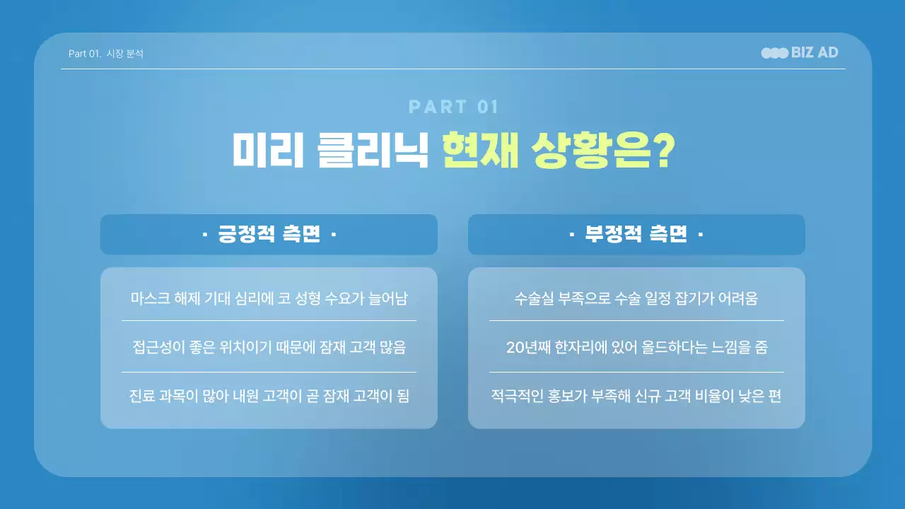 파란색의 의료 프레젠테이션