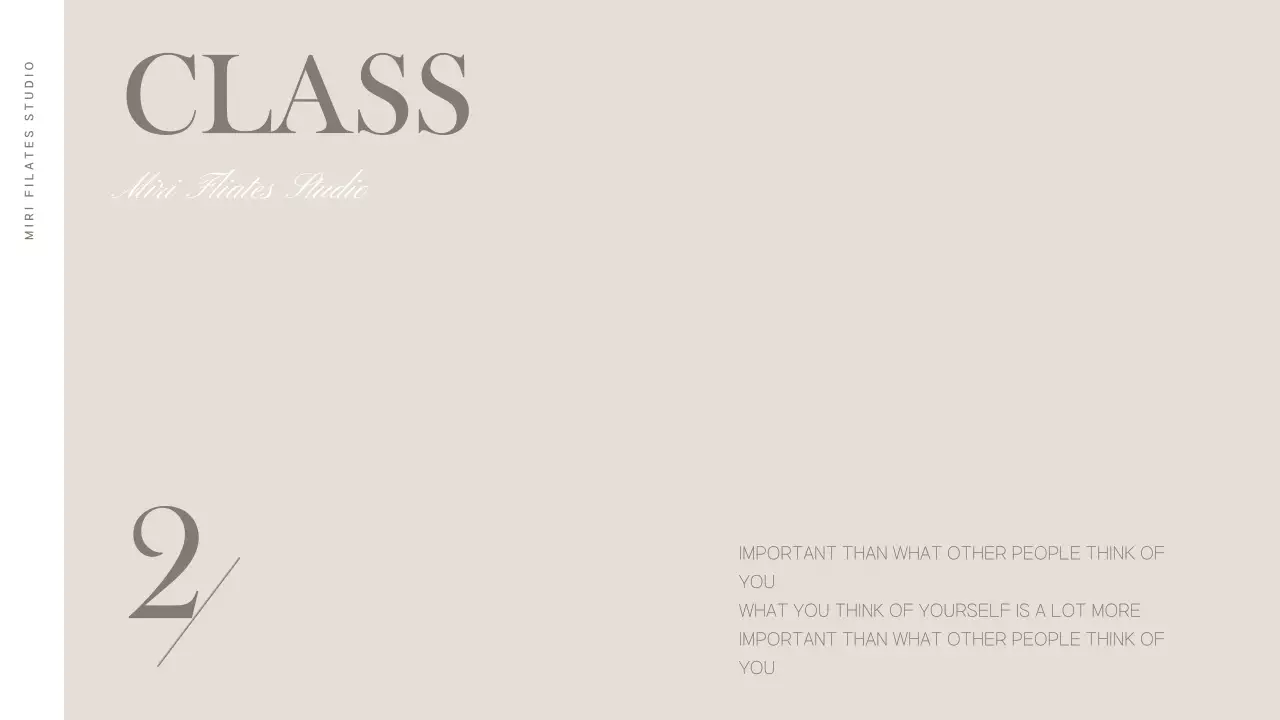 베이지색과 브라운색의 모던한 필라테스 소개