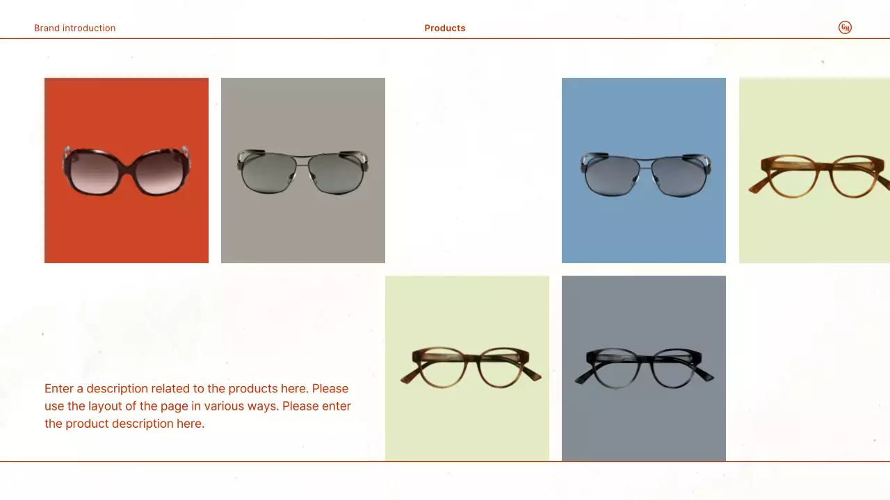 빨강색과 초록색의 레트로 패션 잡화 브랜드 회사소개서