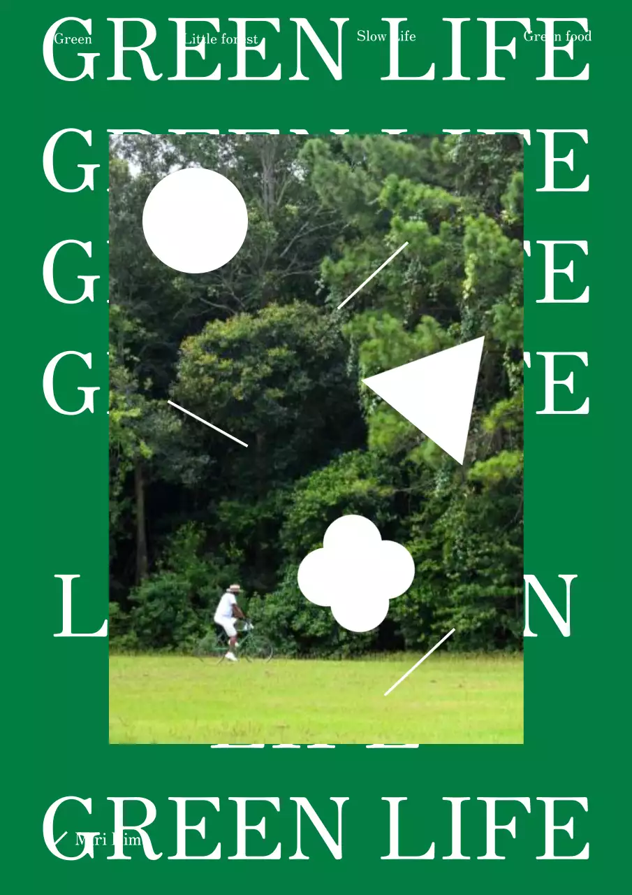 초록색 심플한 에세이용 독립출판 북커버디자인