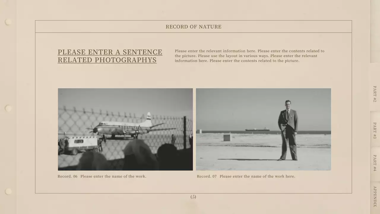 베이지색의 빈티지 컨셉의 레트로 사진집 게시글