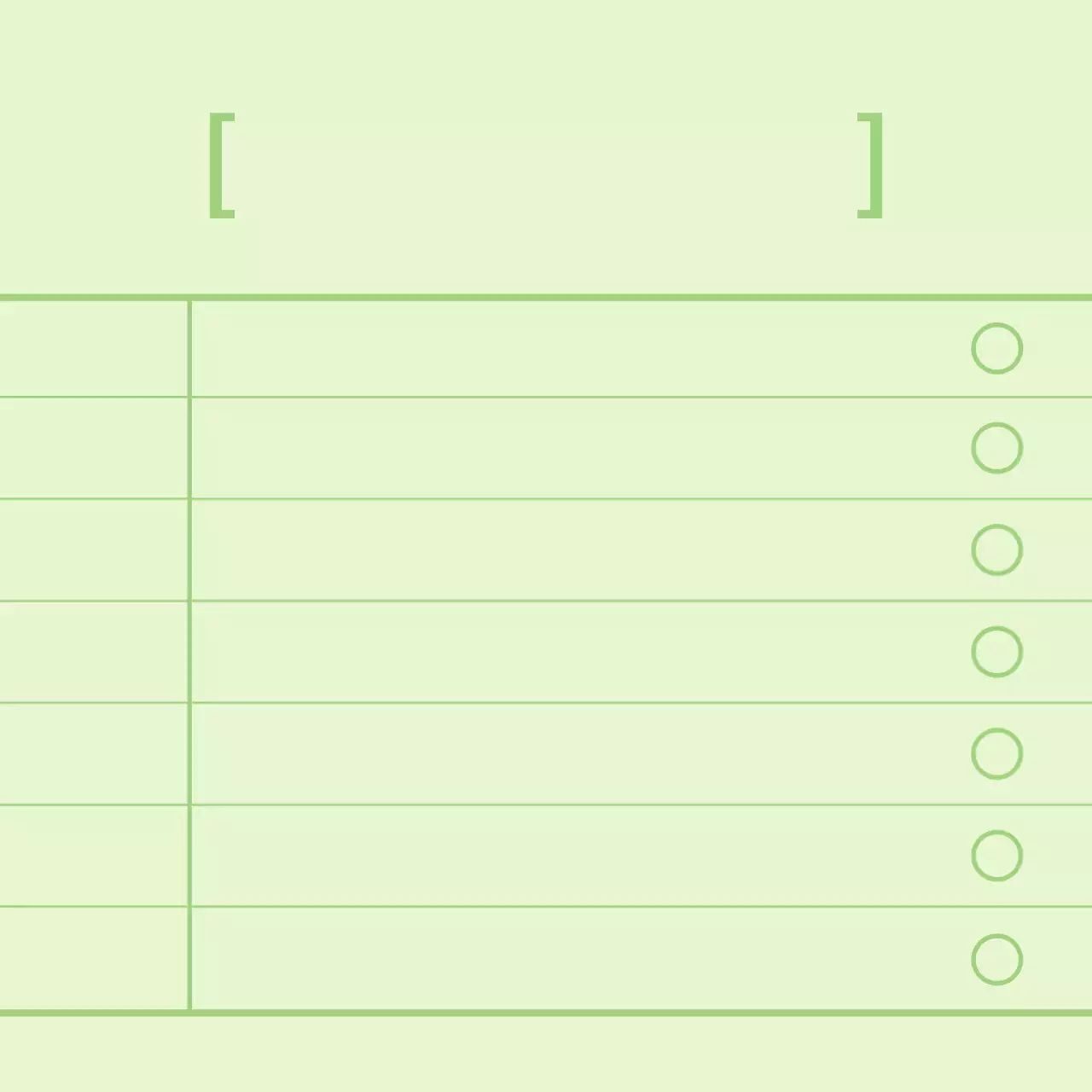 연두색과 녹색의 깔끔한 체크리스트 컨셉의 개인용 굿즈