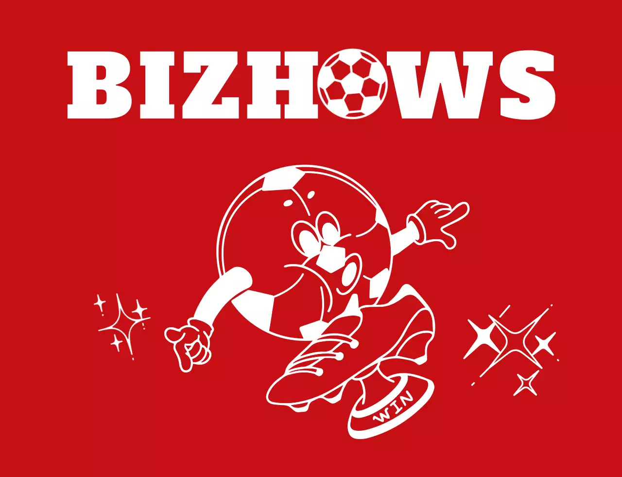 빨간색과 하얀색의 코믹스러운 축구공 캐릭터 일러스트 스타일 축구 스포츠 동호회 