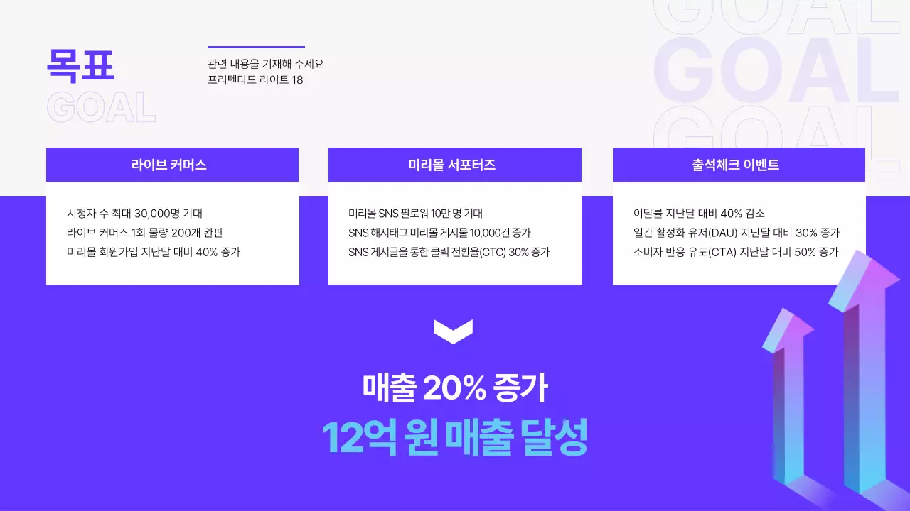 검은색 보라색의 블랙프라이데이 쇼핑몰 이벤트 기획서