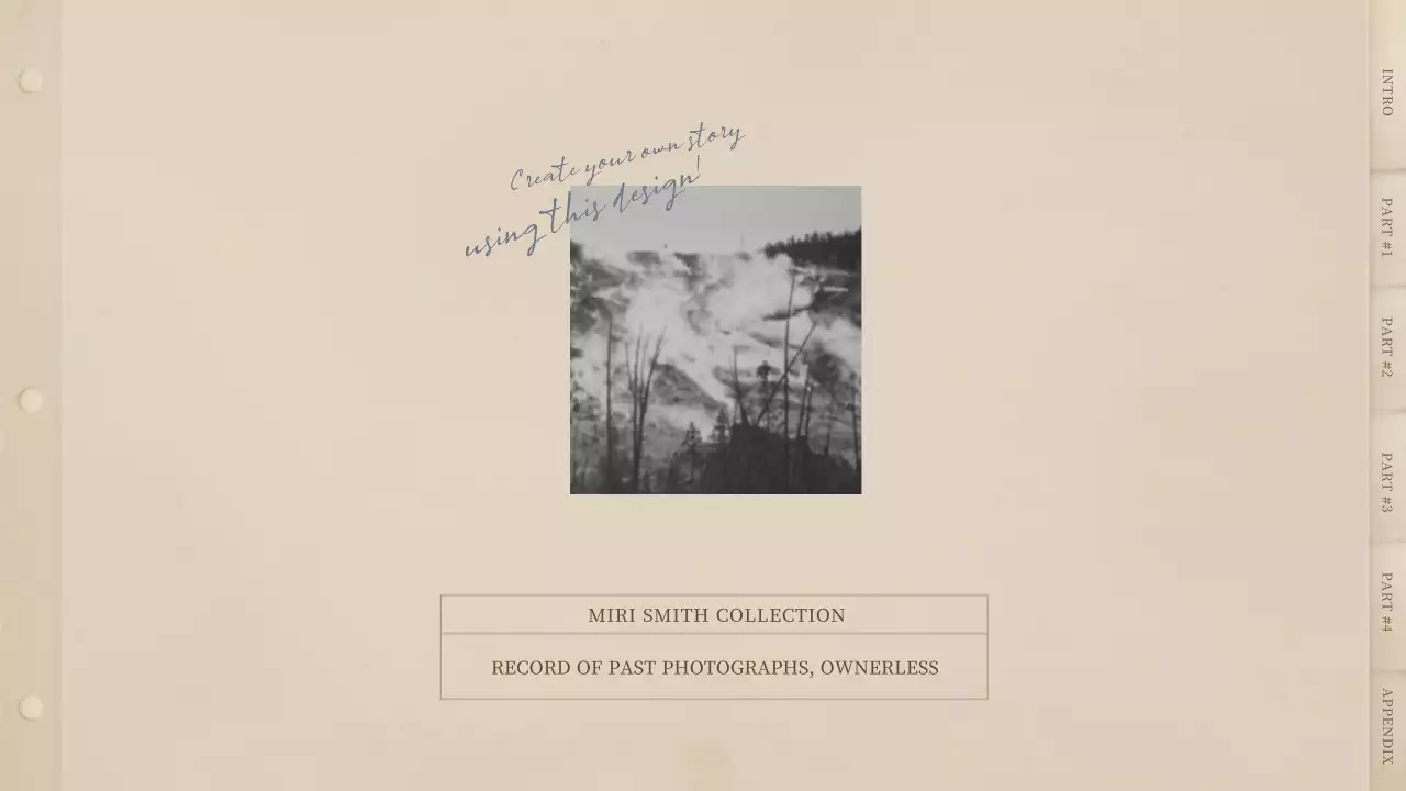 베이지색의 빈티지 컨셉의 레트로 사진집 게시글