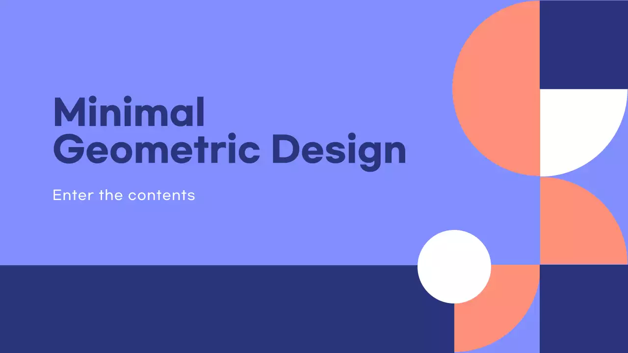 블루와 주황색의 기하학적인 도형 패턴 디자인 프로젝트 제안서