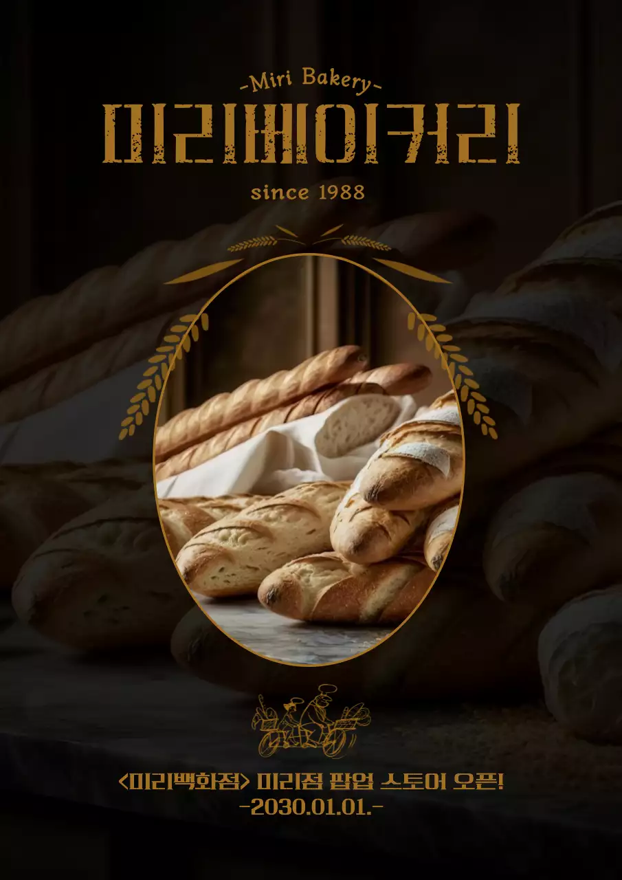 유럽풍의 베이커리 팝업스토어 오픈 안내