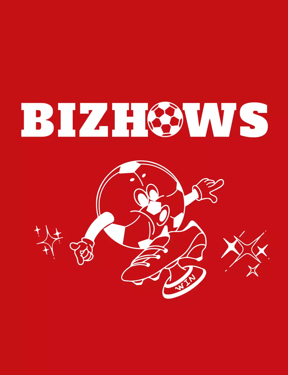 빨간색과 하얀색의 코믹스러운 축구공 캐릭터 일러스트 스타일 축구 스포츠 동호회 