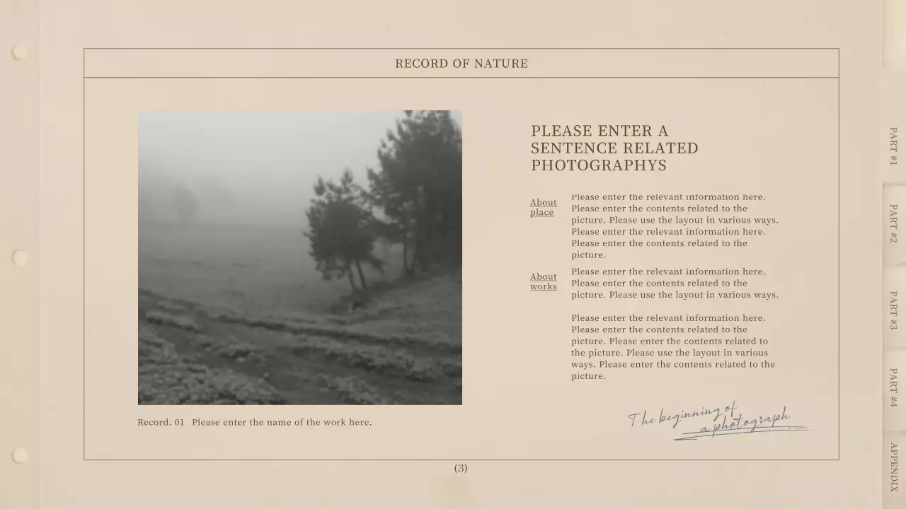 베이지색의 빈티지 컨셉의 레트로 사진집 게시글