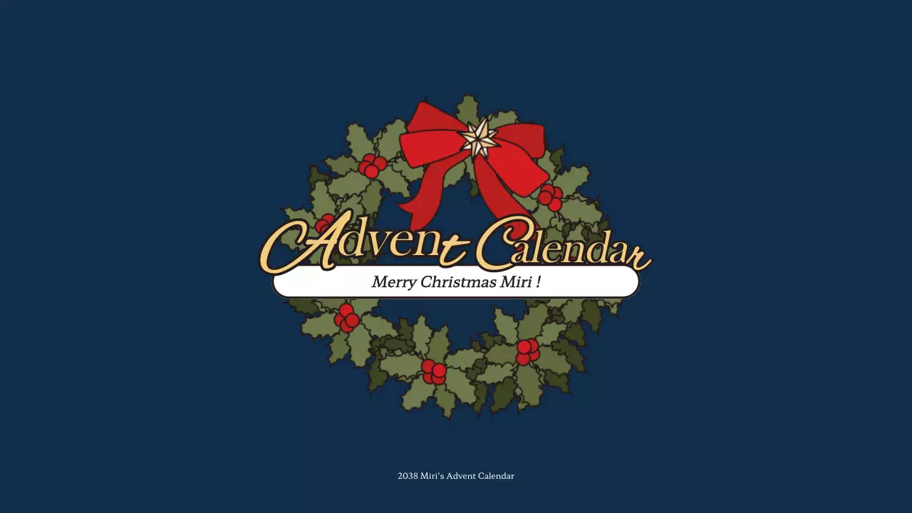 파랑색과 빨강색의 크리스마스 어드밴트 캘린더