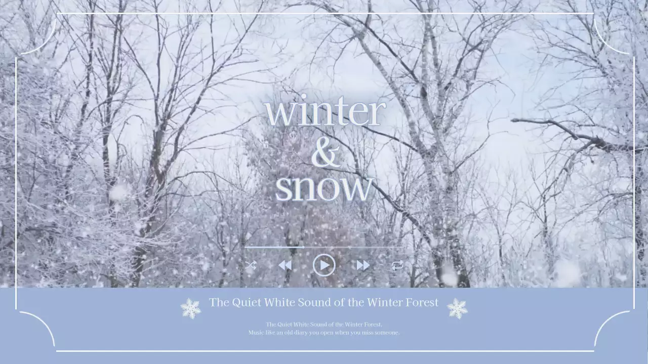하늘색과 하얀색의 겨울 음악 플레이리스트