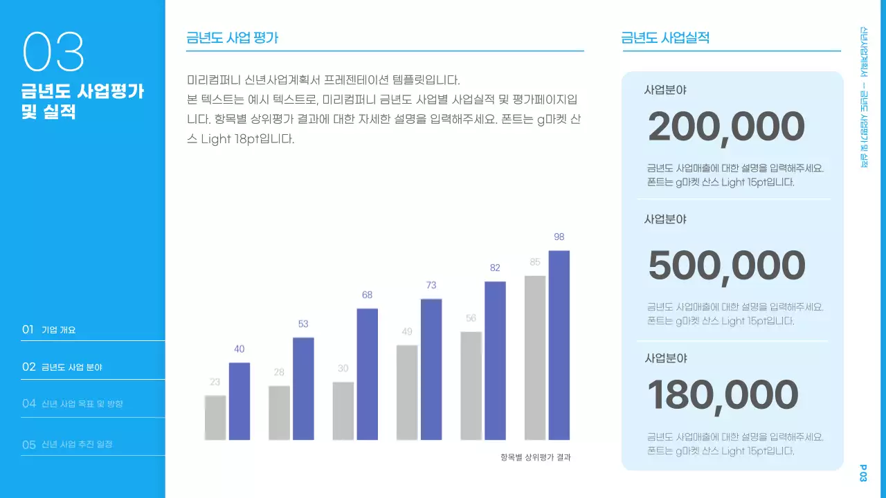 하늘색 심플한 신년사업계획서 프레젠테이션