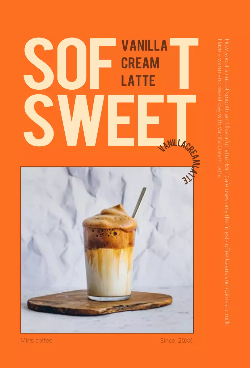 오렌지색의 텍스트 강조 사진 프레임