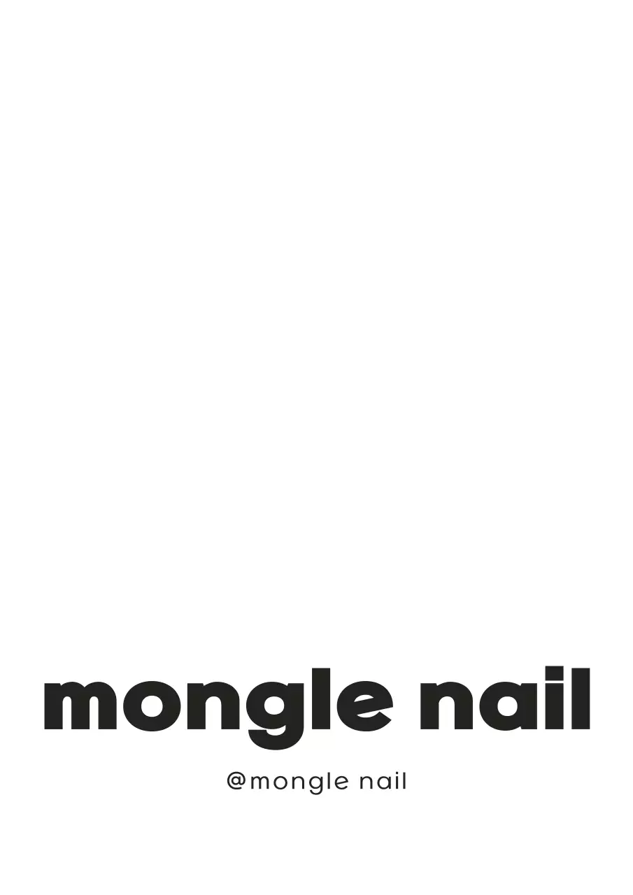 검정색과 하얀색의 심플모던 텍스트 로고 스타일 뷰티네일샵 선물 및 홍보용 