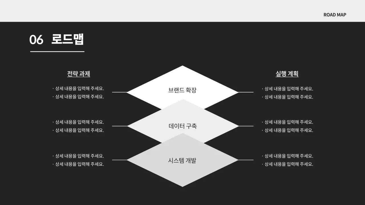 흑백과 검정색의 심플한 회사소개서