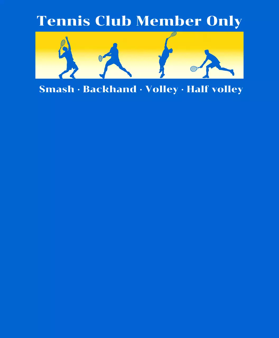 그라데이션과 테니스 동작 컨셉의 테니스 동호회