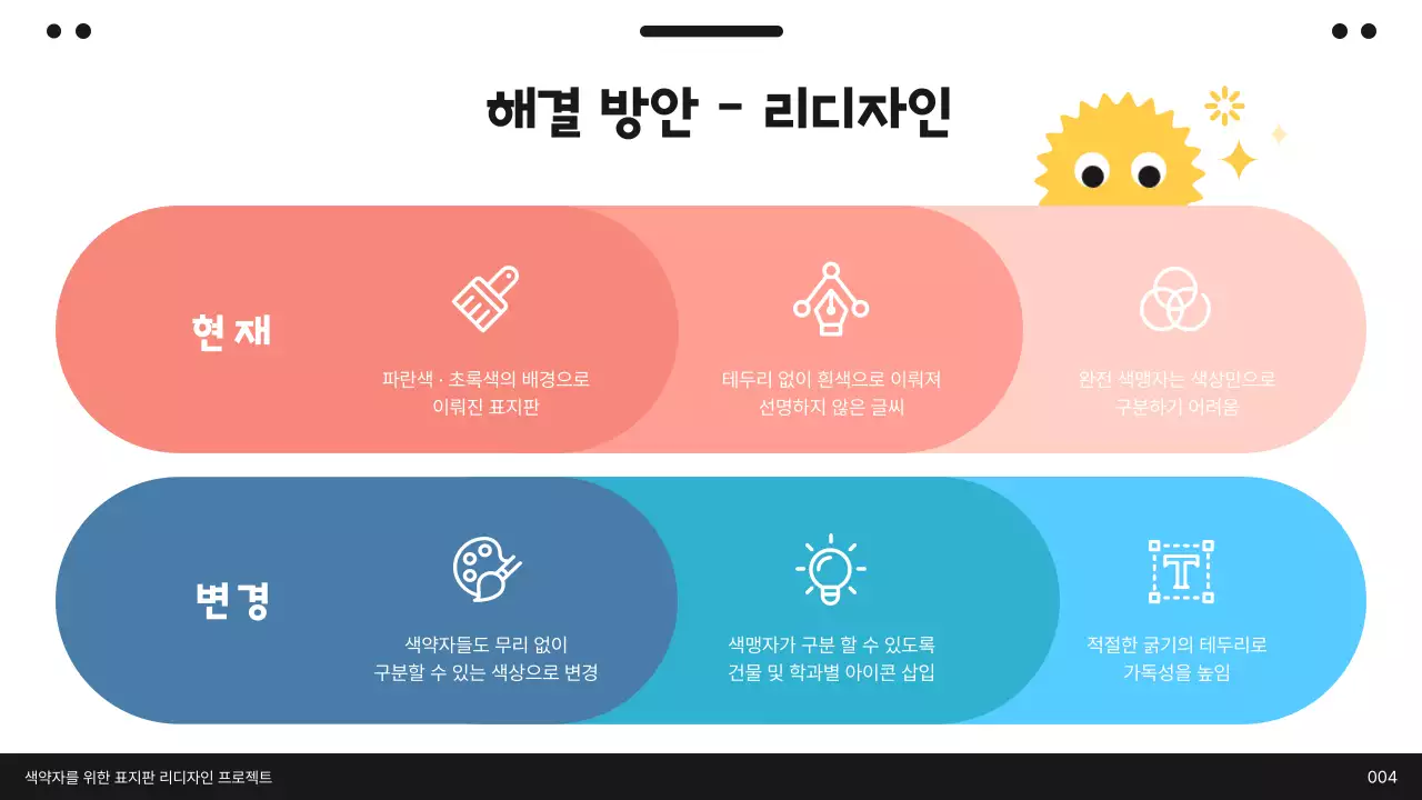 파스텔톤 귀여운 도형이미지의 색약자를 위한 리디자인 프로젝트