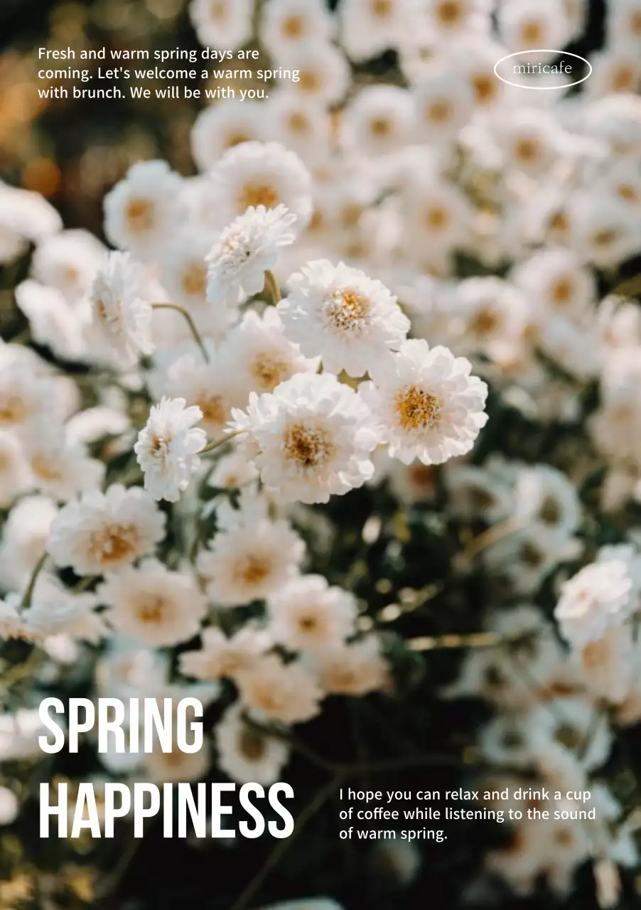 봄 컨셉의 꽃 감성 디자인