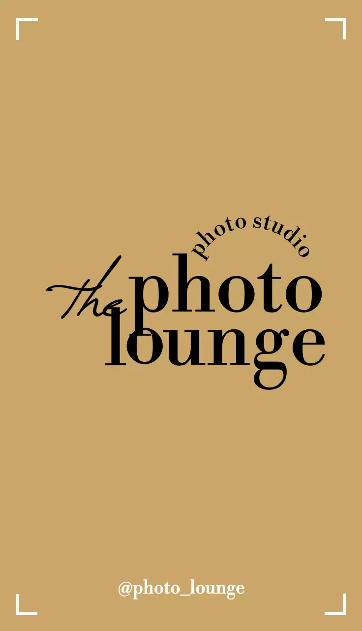 검정색과 흰색의 사진 프레임이 있는 포토 스튜디오 홍보용