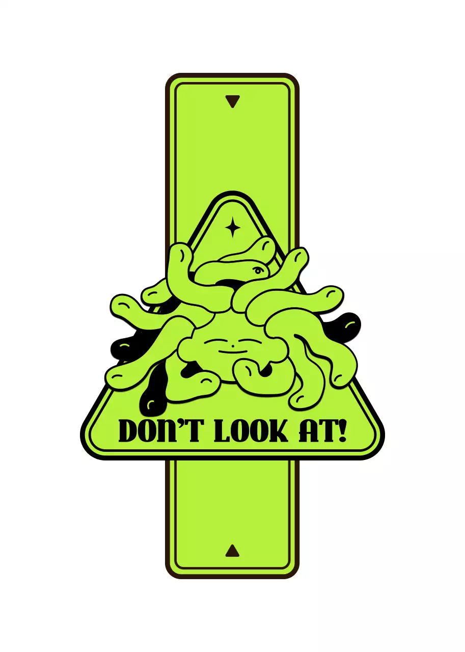 연두색의 귀엽고 힙한 일러스트가 들어간 앰블럼 로고 컨셉 개인굿즈용 