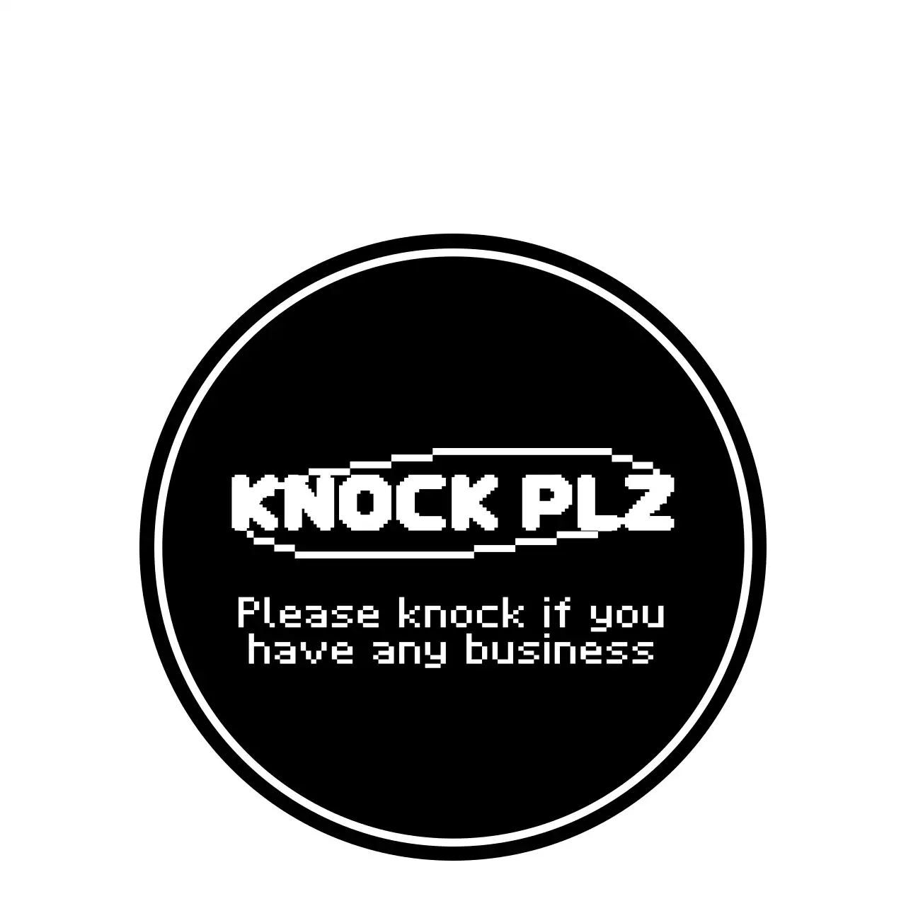 검정색과 하얀색의 귀여운 도트 일러스트와 문구 조합 스타일 노트 안내 