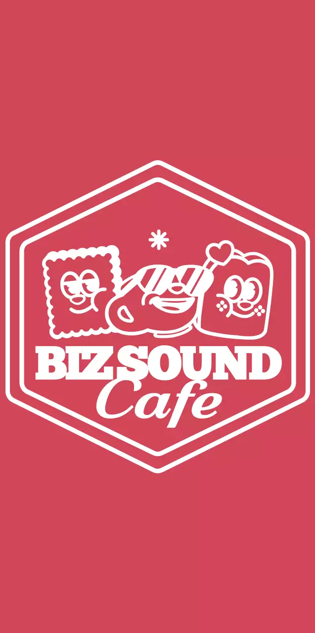 빨간색과 하얀색의 귀엽고 힙한 디저트 일러스트 모음 스타일 카페 굿즈용