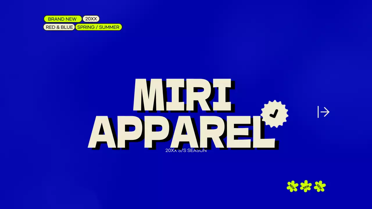 빨간색과 파란색의 패션의류 신제품 홍보 