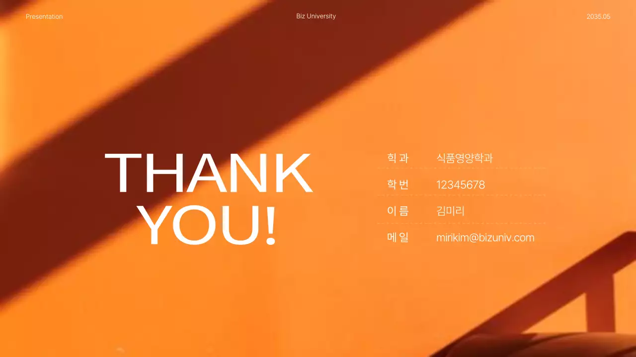 파란색과 주황색 사진 강조의 영양관리와 식단계획