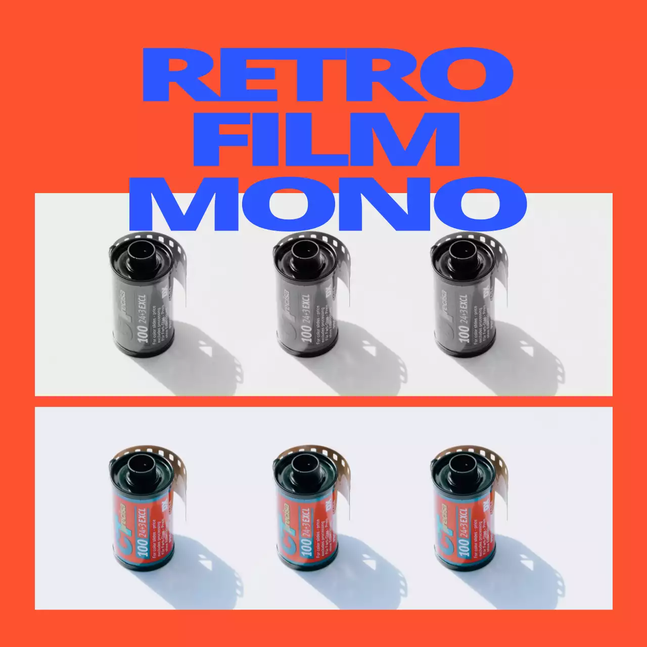 고채도의 눈에 띄는 색상을 사용한 프레임과 사진이 있는 힙한 컨셉의 굿즈