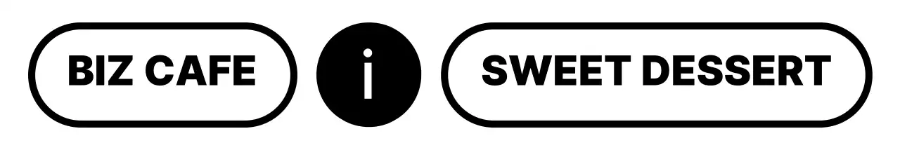 검정색의 심플한 ui 텍스트 문구 스타일 카페